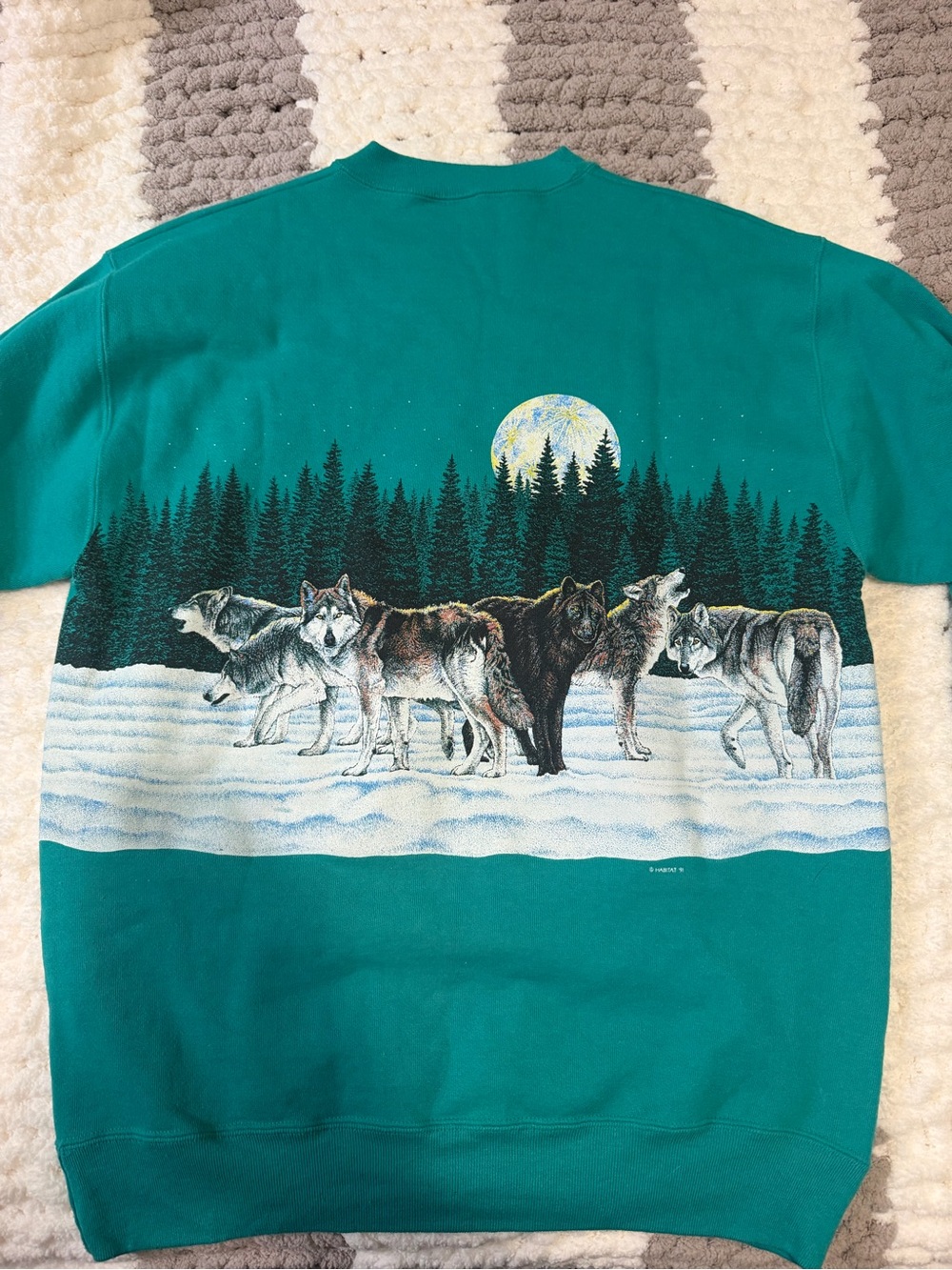 Vintage 1991 Rocky mountains national park wolf pack crewneck size XL - Picture 4 of 6